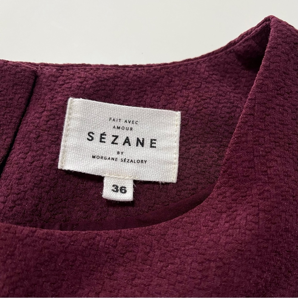 Sezane Jason Dress, Prune, Size 36 - Picture 5 of 6